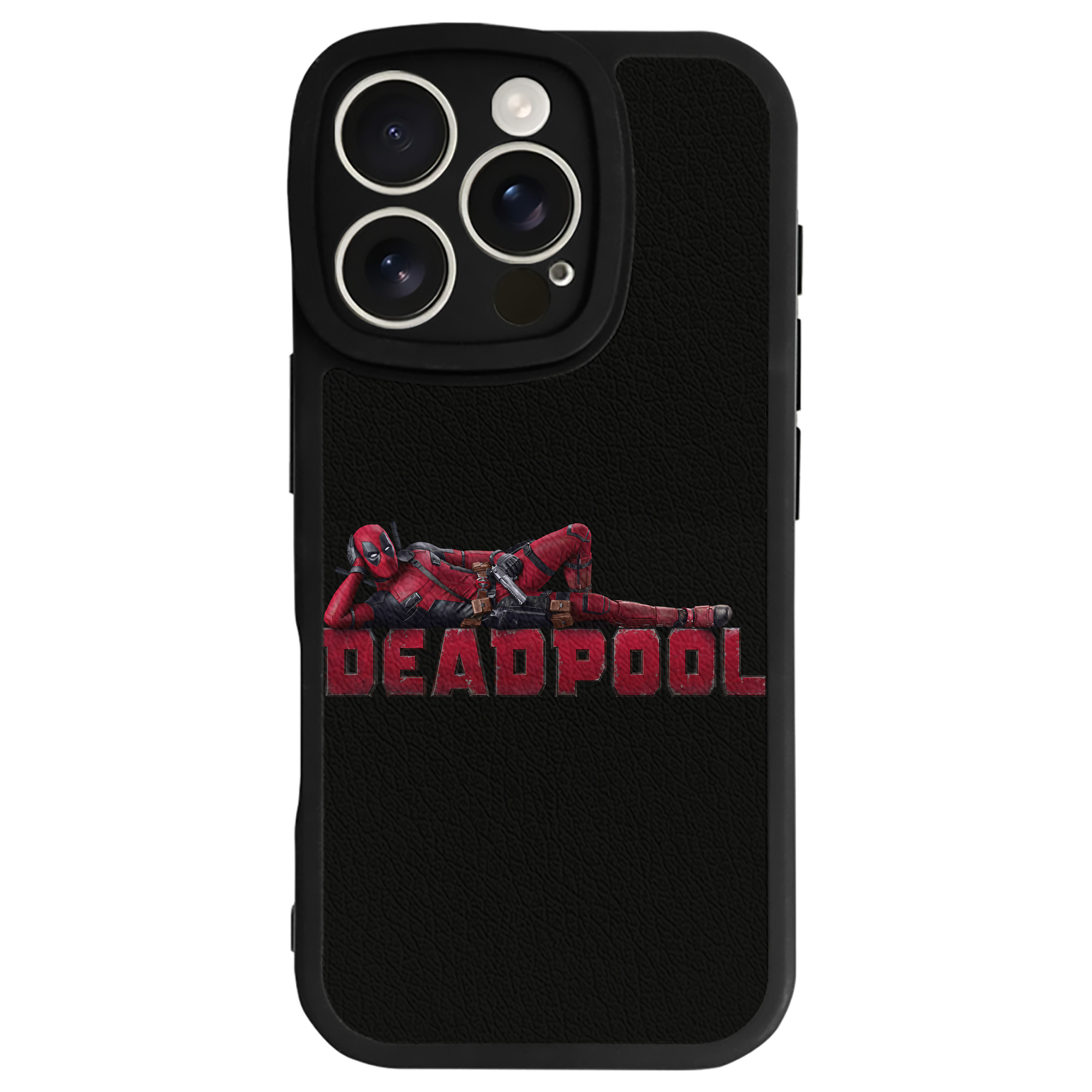 （画像用） Deadpool デッドプール 【iPhone 16シリーズ対応】シリコンスマホケース（レザー調） 材質：シリコン